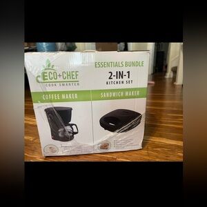 Eco+Chef 2-in-1 Coffee Maker and Sandwich Maker Set